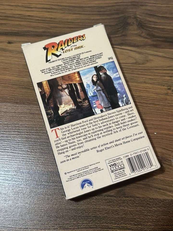 Indiana Jones Raiders of the Lost Ark (VHS Early Release) Tested Working Good - Image 2 of 4