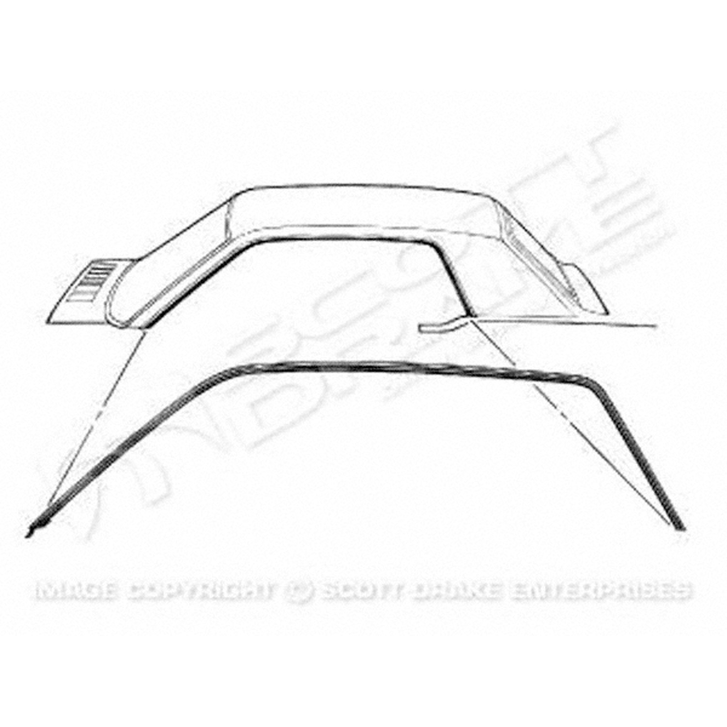 Roof Panel Weatherstrip For 1967-1968 Ford GT40 Mustang