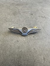 Vintage 80s United Airlines Flight Attendant Wings Pin Gem Employee Staff Plane