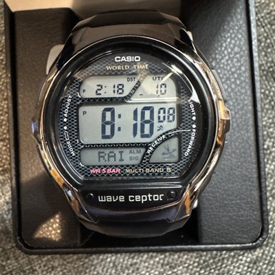 CASIO Wave Ceptor Quartz Watch WV-58A Men 50m Digital Alarm Chrono New Battery