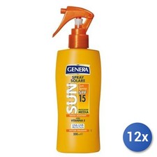 12x Bundle Genera Sun Spray Fp 15 Ml 200