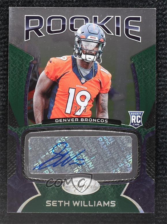 Seth Williams Panini Certified Rookie Signatures #RSSW Mirror Etch Green