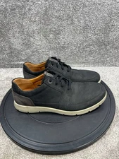 Ecco Shoes Mens Size 44 Eu 11 Us Lowa Tie Black Leather Low Top Casual Sneaker