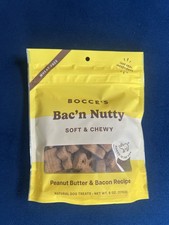 Bocce's Bakery Bac'n Nutty Soft  Chewy Peanut Butter Bacon 6oz
