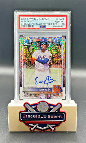 2025 Bowman Chrome - ELIAN PENA 1st Prospect Auto #CPA-EP Speckle /299 PSA 10