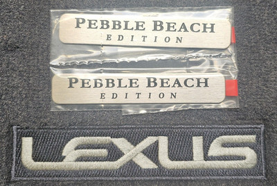 DISCONTINUED METAL LEXUS OEM FENDER PEBBLE BEACH EDITION EMBLEM SET PT413-33080