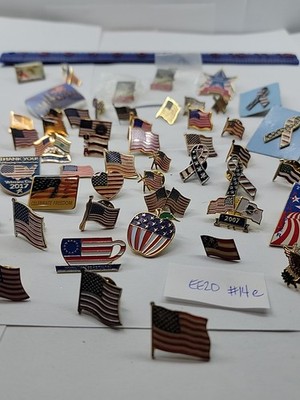 Flag Pin Lot 50+ Pins Hat Pins Vest Pins Random Lot