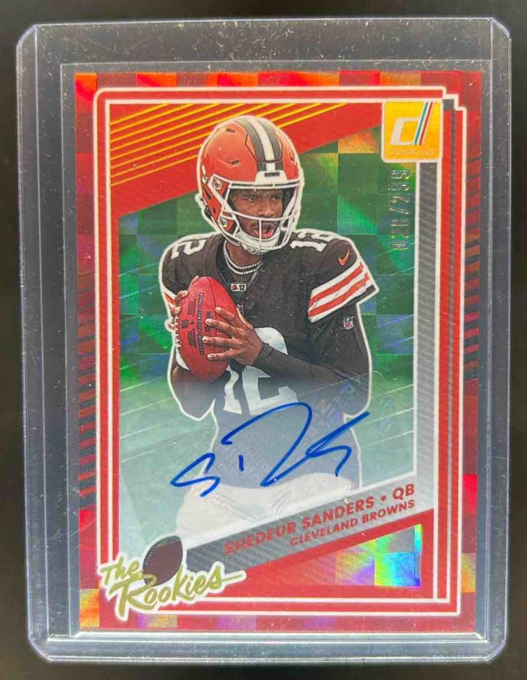 2025 Donruss Shedeur Sanders The Rookies Auto Rookie RC #28/299