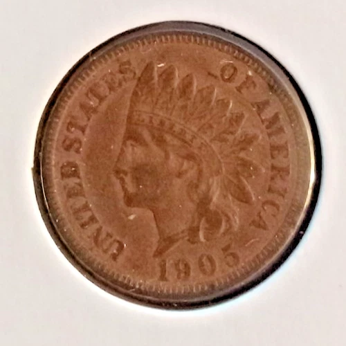 1905  INDIAN HEAD CENT  Penny    Nice FULL LIBERTY Fine   SET BREAK