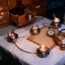 Advent Ring Candle Holder Desk Ornament for 5 Pillar Candles Bedroom Party