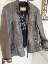 Hübsche sportliche Lammleder Jacke / BIBA /44  Grau