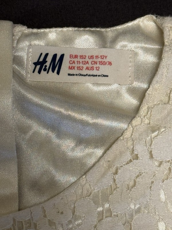 H & M Girls Lace Short Dress Size 11-12Y