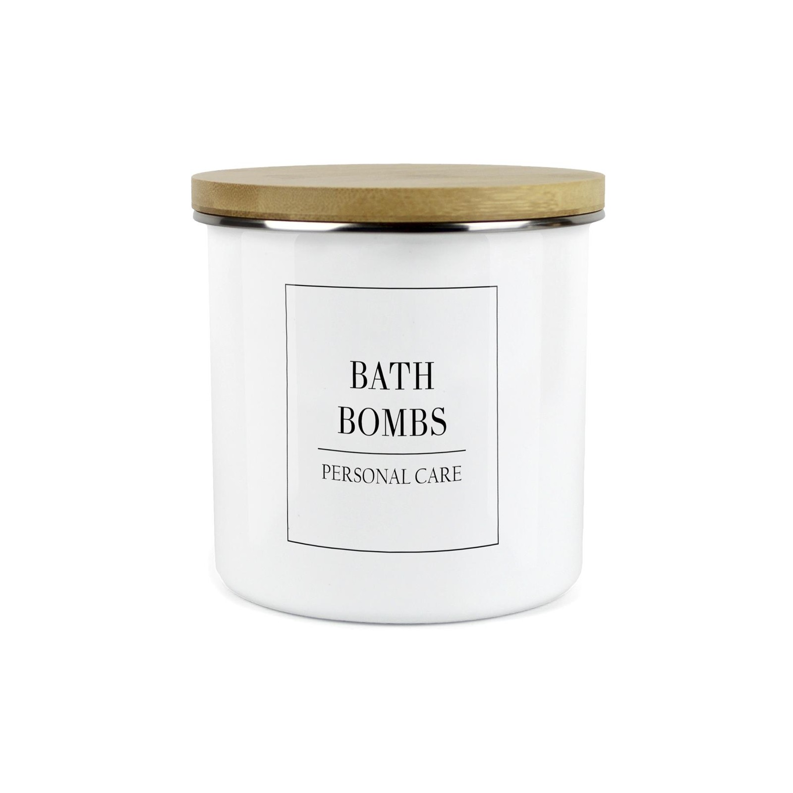 Minimalist Cleaning & Personal Care Storage Canister - Bath Bombs