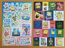 SpongeBob SquarePants Sticker Single Sheet. Lot Of 2