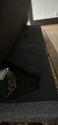 Gray Tufted Fabric Futon Sofa Bed, Convertible Folding, Solid Pattern — photo 2
