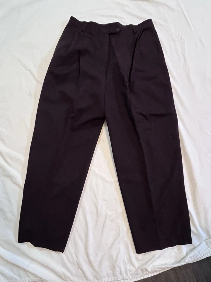 Austin Reed Womens Chocolate Wool Blend Dress Pants Size 14 Lined Work - Image 2 of 4