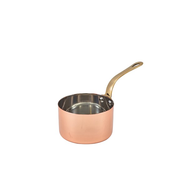 Sauce Pan 9 x 5.25cm - Antique Copper Mini Sauce Serving Pan Pack of 6