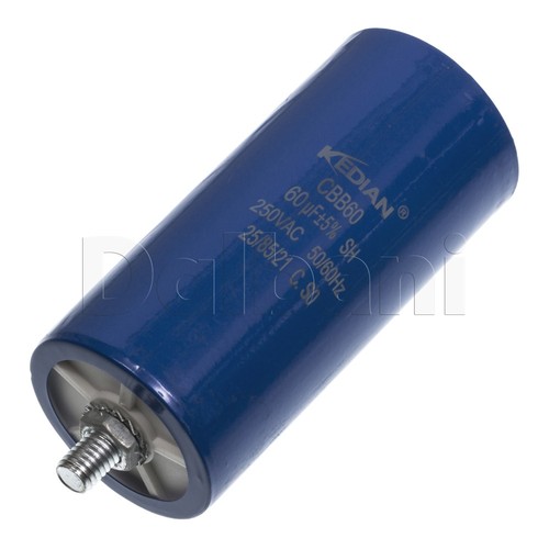 Condensatore Di Avviamento Motore Kedian CD60, Specifiche Giapponesi 340-408uF 250VAC 35x85mm. Nuovo.