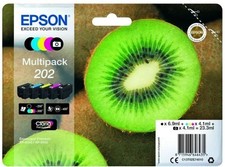 Image of Epson 202 Kiwi Genuine Ink Cartridge C/M/Y/K/PBK for XP-6005 XP-6100 XP-6105 Lot