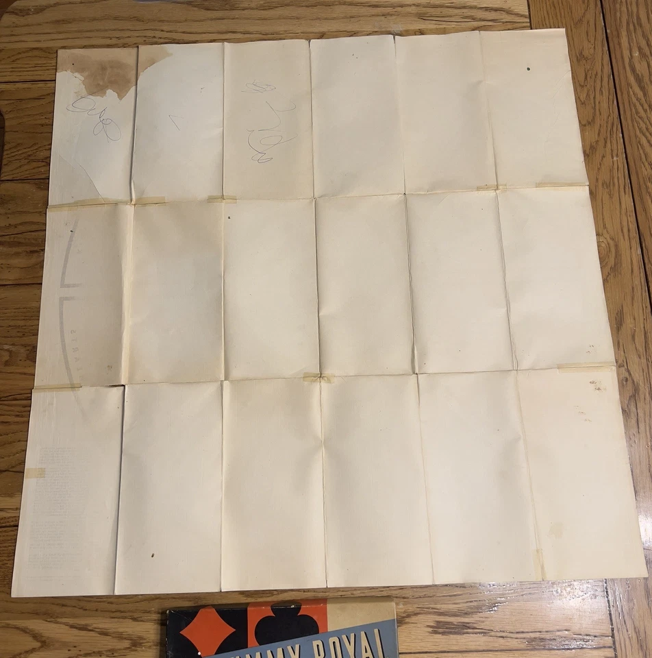 Vintage 1962 Whitman Royal Rummy Table Size Game Sheet 30" X 30" - Image 3 of 3