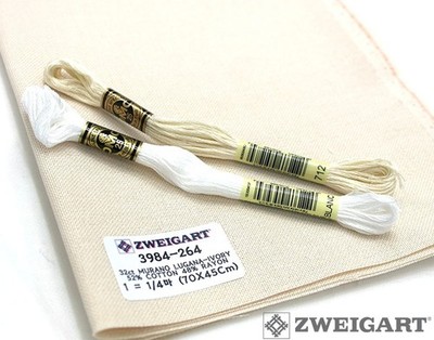 Zweigart Linen 32ct Murano Lugana Ivory 3984-264