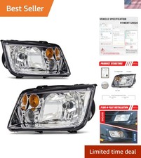 Dustproof And Uv Resistant Halogen Headlight Set For Vw Jetta Mk4 1999-2005