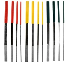 12 Piece Flat Dipped Handle Diamond File Set Grits-180,240 & 360 ~ 74337DF