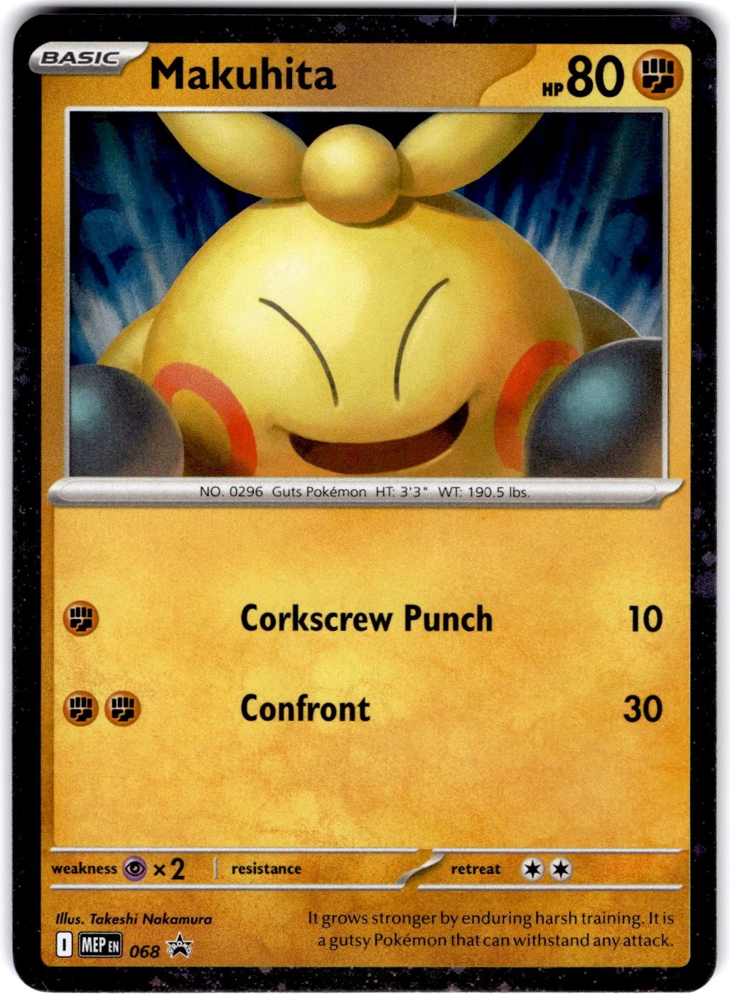 Pokemon Makuhita Mega Evolution Black Star Promos 68 Holofoil Near Mint English