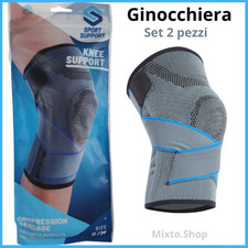 Ginocchiera Fascia Elastica Tutore di Sostegno Ginocchio Sport Uomo Donna 2 pz