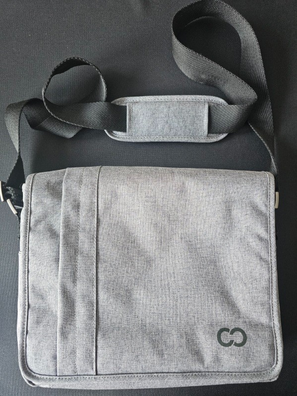 Casecrown Messenger Bag, Laptop, Tablet, Charcoal Grey
