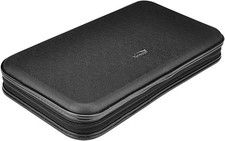 CD DVD Case, 72 Capacity Heavy Duty Wallet, DVD Case Holder for Car, Hard Shell