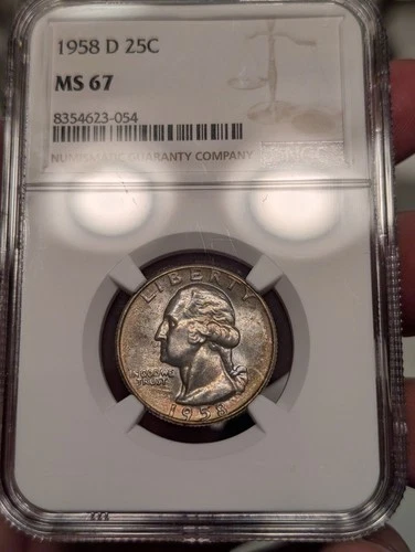 1958-D Washington 25¢ NGC MS67 Toned