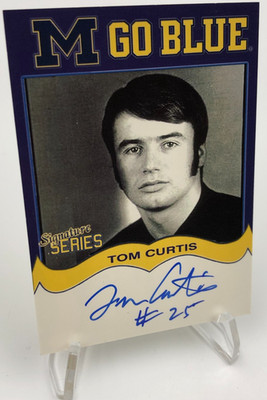 TK Legacy TOM CURTIS AUTO Signed M GO BLUE Card MGB76  MICHIGAN WOLVERINES