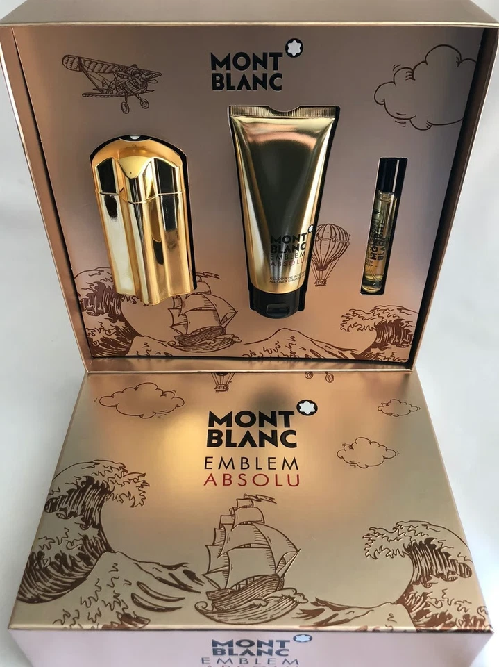 Conjunto de presente MontBlanc emblema Absolu fragrância masculina 3 peças - Imagem 4 de 4