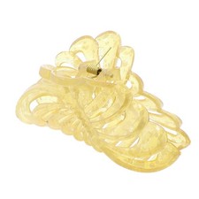 5 inch Large Jaw Clip Hair Claw with Leaf 1 Count Pack of 1 , Speckled Tan