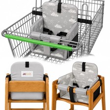 Shopping Cart Seat Cover for Baby, Grey Clouds