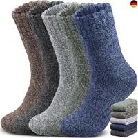Yeblues 5 Paar Thermosocken Herren, Wintersocken Herren Dicke Warme,Wollsocken