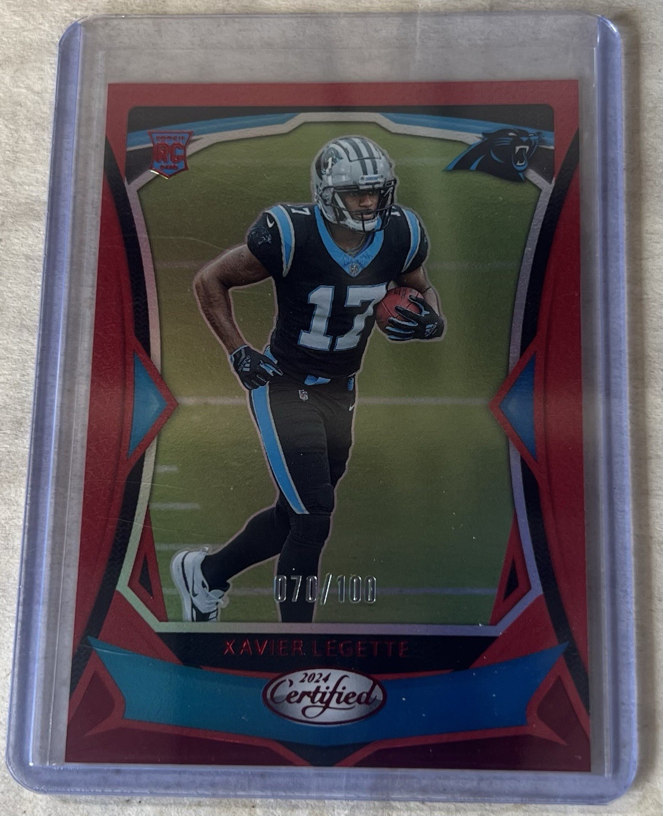 2024 Certified Football XAVIER LEGETTE Rookie Base Red Mirror 70/100 #123 RC