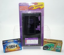 VHS-C To VHS Motorized Cassette Adapter  2 Tapes Lenmar Tape Converter - NEW