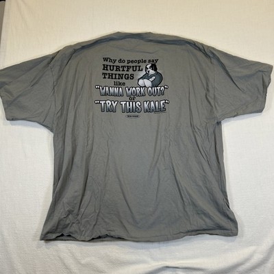 Big Dogs Men's 5XL Green Gray Shirt  Say Hurtful Things   100% Cotton