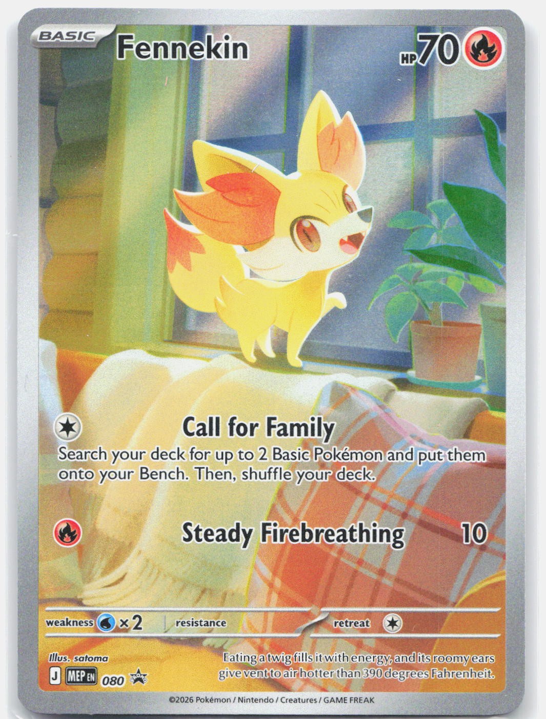 Fennekin Holo Promo ME: Mega Evolution Promo 080 NM
