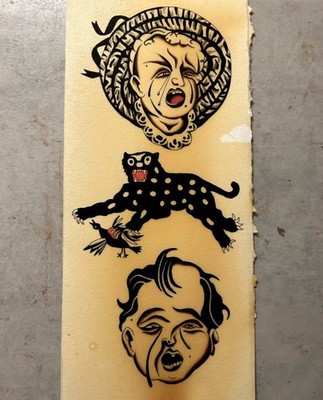 traditionelle Tattoo Flash Blätter