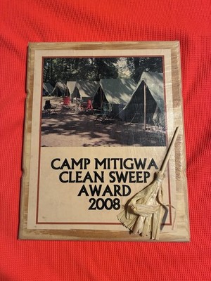 Vintage BSA Boy Scout Mid-Iowa Council Camp Mitigwa 2008 Clean Sweep Award