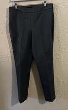 Talbots Refined Bi-Stretch Straight Leg Pant Women  s 8P Pull On Side Zip Gray