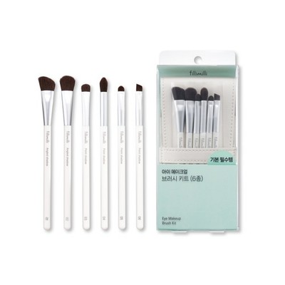FILLIMILLI Eye Makeup Brush SET (Brush 6ea + Mirror + Pouch)