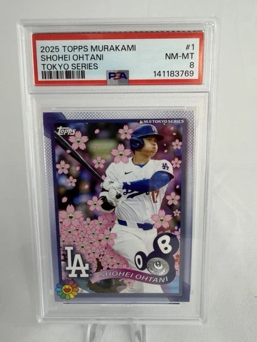 2025 TOPPS TAKASHI MURAKAMI + MLB WORLD TOUR TOKYO SERIES #1 SHOHEI OHTANI PSA 8