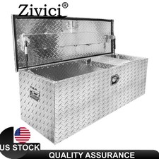 39 Inch Silver Aluminum Truck Bed Storage Box For Pickup Utv Atv And Trailer Use 39 Inch Silver Aluminum Truck Bed Storage Box For Pickup Utv Atv And Trailer Use