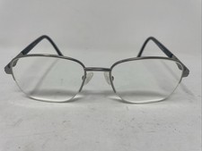 Real Vintage Elan Sleek Norm Ant Silver Black Eyeglass Frames Only 55-19-145