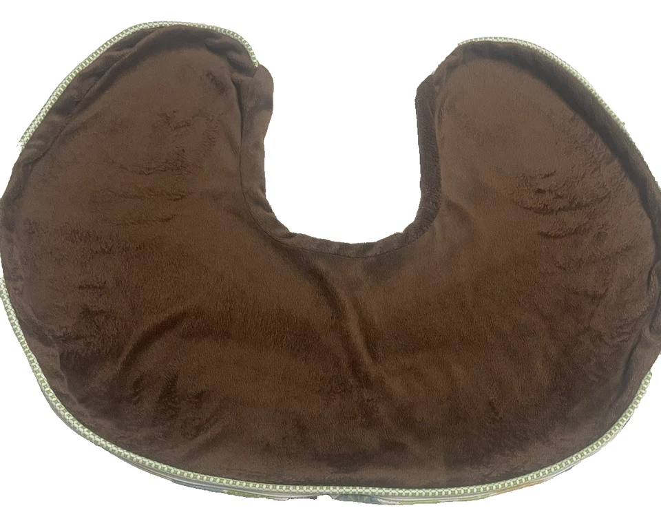 Boppy Nursing Pillow Cover Polka Dot Brown Plush Reversible Green Blue Orange - Image 2 of 4