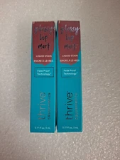 2x Thrive Causemetics JOANN Glossy Lip Mark Liquid Stain Serum Mauve .17 fl oz